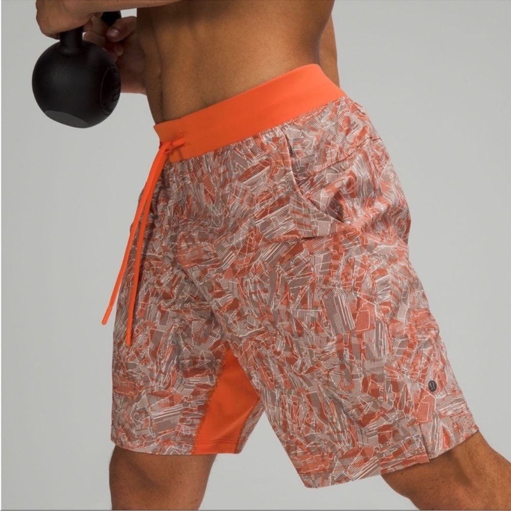Lululemon T.H.E. Short 7” Linerless Parallel Divide Warm Coral Multi Size XL